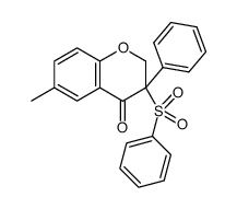 6-methyl-3-phenyl-3-(phenylsulfonyl)chroman-4-one Structure