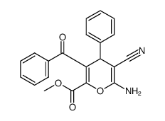methyl 6-amino-3-benzoyl-5-cyano-4-phenyl-4H-pyran-2-carboxylate Structure