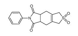 N-phenylimide of 5,6-dicarboxy-1,3,4,5,6,7-hexahydrobenzothiophene-2,2-dioxide Structure