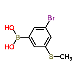 3-Bromo-5-(methylsulfanyl)phenylboronic acid Structure