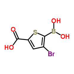 3-Bromo-5-carboxythiophene-2-boronic acid结构式