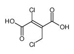 (E)-2-chloro-3-(chloromethyl)but-2-enedioic acid Structure