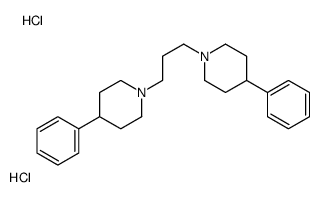 4-phenyl-1-[3-(4-phenylpiperidin-1-yl)propyl]piperidine,dihydrochloride Structure