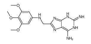 8-[[(3,4,5-trimethoxyphenyl)amino]methyl]-7H-purine-2,6-diamine结构式