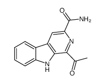 1-acetyl-9H-β-carboline-3-carboxylic acid amide Structure