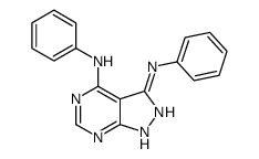 3-N,4-N-diphenyl-2H-pyrazolo[3,4-d]pyrimidine-3,4-diamine结构式