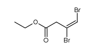 trans-3,4-Dibrom-buten-(3)-saeure-(1)-aethylester Structure