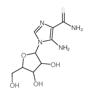 1-(beta-D-Ribofuranosyl)-5-amino-4-imidazolethiocarboxamide结构式