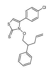 4-(p-chlorophenyl)-N-(2-phenyl-4-penten-1-oxy)thiazole-2(3H)-thione Structure