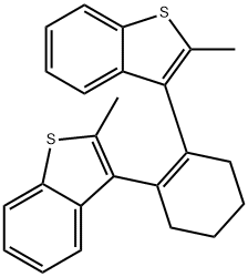 1,2-bis(2-methylbenzo[b]thiophen-3-yl)cyclohex-1-ene结构式