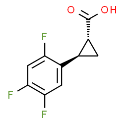 trans-2-(2,4,5-trifluorophenyl)cyclopropane-1-carboxylic acid Structure