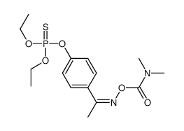 Phosphorothioic acid, O,O-diethyl O-(4-(1-((((dimethylamino)carbonyl)o xy)imino)ethyl)phenyl) ester结构式