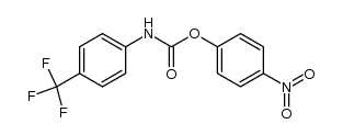 N-(p-trifluoromethylphenyl)-O-(p-nitrophenyl)carbamate结构式