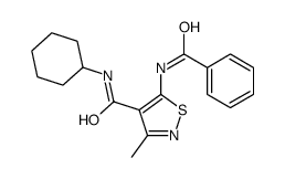 5-benzamido-N-cyclohexyl-3-methyl-1,2-thiazole-4-carboxamide结构式