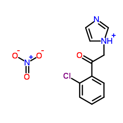 1-(2-chlorophenyl)-2-(1H-imidazol-1-ium-1-yl)ethanone,nitrate Structure