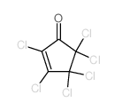 2-Cyclopenten-1-one,2,3,4,4,5,5-hexachloro-结构式