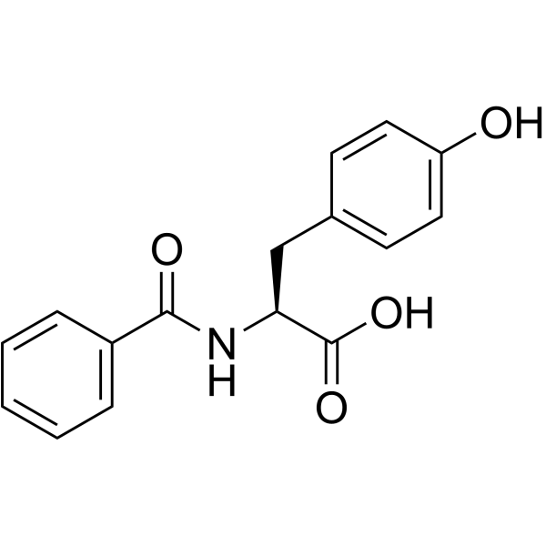 n-benzoyl-l-tyrosine Structure