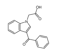 2-(3-benzoyl-1H-indol-1-yl)acetic acid结构式