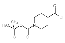 4-氯羰基-哌啶-1-羧酸叔丁酯结构式