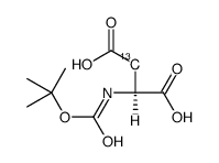 Boc-L-天冬氨酸-3-13C结构式