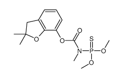 N-(Dimethoxyphosphinothioyl)-N-methylcarbamic acid 2,3-dihydro-2,2-dimethylbenzofuran-7-yl ester结构式