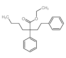 Benzenebutanoic acid, a-butyl-a-phenyl-, ethyl ester结构式