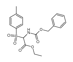 ethyl benzyloxycarbonylamino(toluene-4-sulfonyl)acetate结构式
