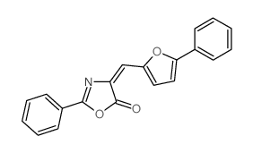 5(4H)-Oxazolone, 2-phenyl-4-[(5-phenyl-2-furanyl)methylene]- (en)结构式