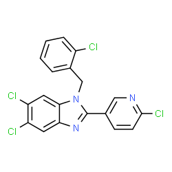 5,6-DICHLORO-1-(2-CHLOROBENZYL)-2-(6-CHLORO-3-PYRIDINYL)-1H-1,3-BENZIMIDAZOLE结构式