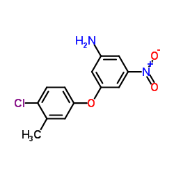 3-(4-CHLORO-3-METHYL-PHENOXY)-5-NITRO-PHENYLAMINE结构式