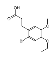 3-(2-Bromo-4-ethoxy-5-methoxyphenyl)propanoic acid Structure