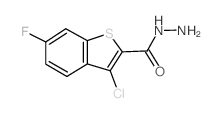 3-氯-6-氟-苯并[b]噻吩-2-羧酸酰肼结构式