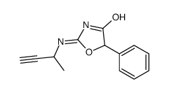 2-[(1-Methyl-2-propynyl)amino]-5-phenyl-2-oxazolin-4-one结构式