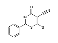 5-cyano-6-(methylthio)-2-phenyl-2,3-dihydro-1,3-thiazin-4-one Structure