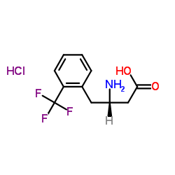 (S)-3-Amino-4-(2-trifluoromethylphenyl)-butyric acid-HCl结构式