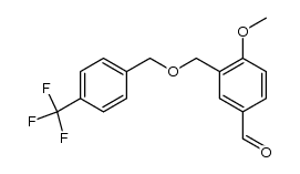 4-methoxy-3-({[4-(trifluoromethyl)benzyl]oxy}methyl)benzaldehyde结构式