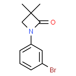 1-(3-BROMOPHENYL)-3,3-DIMETHYL-2-AZETANONE Structure