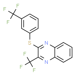 2-(TRIFLUOROMETHYL)-3-([3-(TRIFLUOROMETHYL)PHENYL]SULFANYL)QUINOXALINE Structure