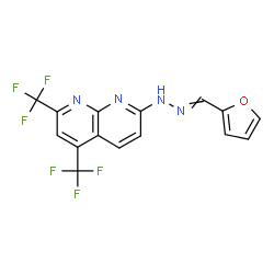 2-Furancarboxaldehyde,[5,7-bis(trifluoromethyl)-1,8-naphthyridin-2-yl]hydrazone(9CI) Structure