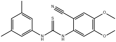 n-(2-cyano-4,5-dimethoxyphenyl)-n'-(3,5-dimethylphenyl)thiourea Structure