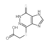 ((7-Mercapto-1H-imidazo(4,5-d)pyridazin-4-yl)thio)acetic acid Structure