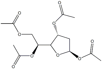2-Deoxy-α-D-arabino-hexofuranose tetraacetate结构式