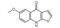 6-methoxy-9H-furo[2,3-b]quinolin-4-one Structure