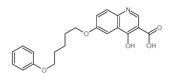4-oxo-6-(5-phenoxypentoxy)-1H-quinoline-3-carboxylic acid Structure