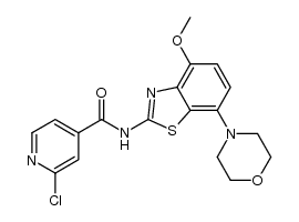 2-chloro-N-(4-methoxy-7-morpholin-4-yl-benzothiazol-2-yl)-isonicotinamide Structure