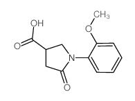 1-(2-甲氧基苯基)-5-氧代-3-吡咯烷羧酸结构式