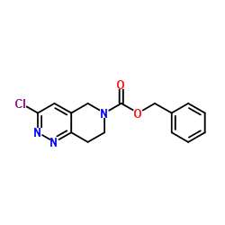 3-Chloro-7,8-dihydro-5H-pyrido[4,3-c]pyridazine-6-carboxylic acid benzyl ester结构式