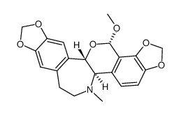 ent-2,3:10,11-bis-methanediyldioxy-8α-methoxy-16-methyl-(15α)-rheadane结构式