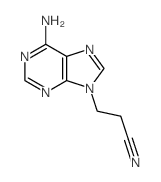 3-(6-aminopurin-9-yl)propanenitrile structure