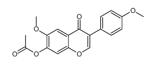 [6-methoxy-3-(4-methoxyphenyl)-4-oxochromen-7-yl] acetate结构式